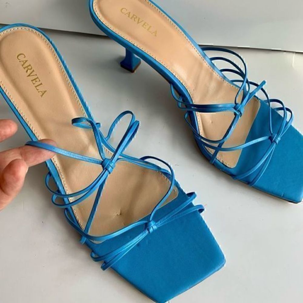 Carvela Greet in blue leather strappy sandals